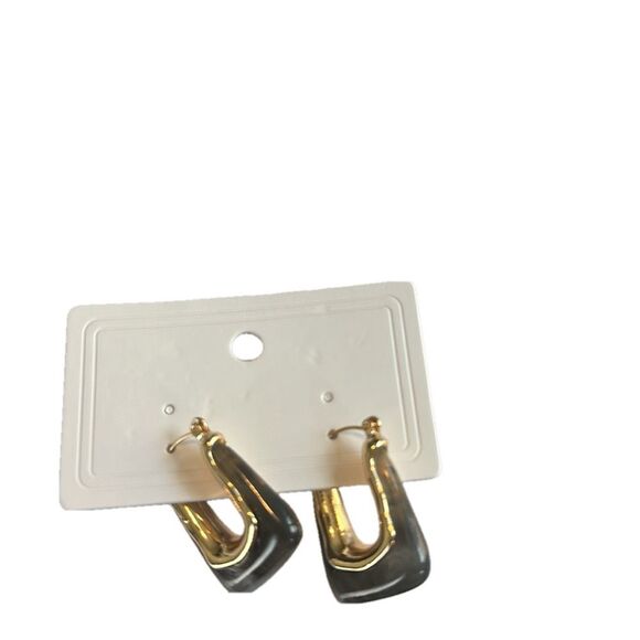 Tasha Stone Hoop Earring in Stone Gray - Picture 3 of 3